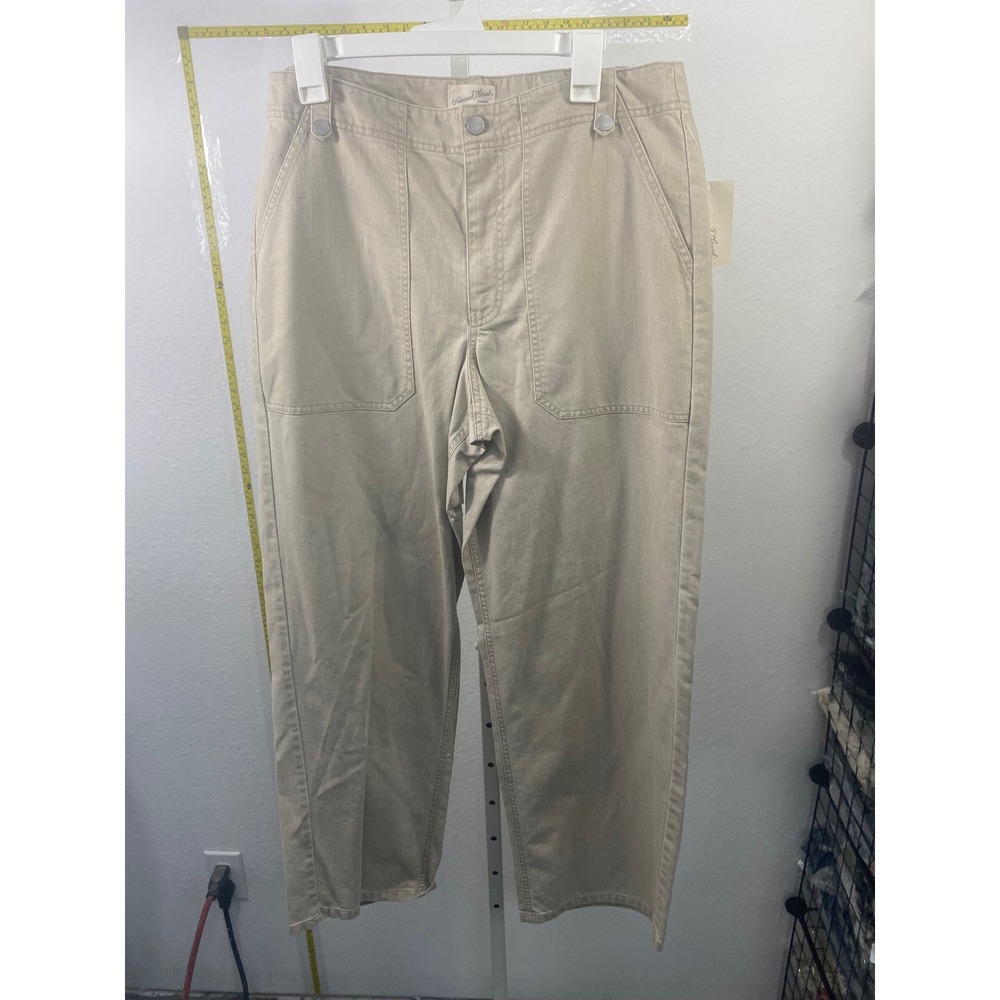 Universal Thread Womens Khaki Utility Wide Leg Pants Tan High Rise Size 12 NWT